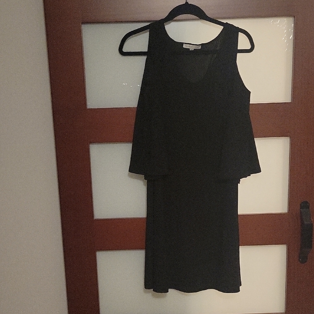 Annalee + Hope Elegant Cold Shoulder Black Dress
